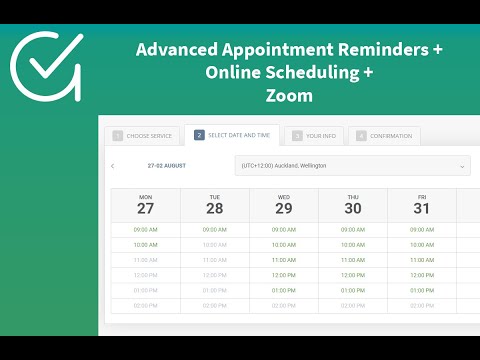 Online Booking Integration with Zoom and Appointment Reminder