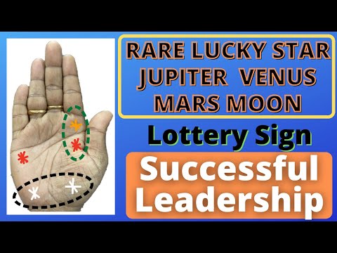 Rare Lucky Sign in your palm Star Sign on Jupiter - Venus - Mars - Moon mount Lottery Sign Palmistry