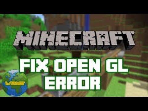 HOW TO FIX OPENGL ERROR IN MINECRAFT java - YouTube