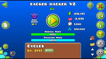 eacker hacker v2 by - (451st Demon) | Geometry Dash