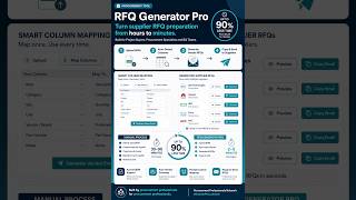 RFQ Generator Pro Demo | From BOM to Supplier RFQs in Under 5 Minutes