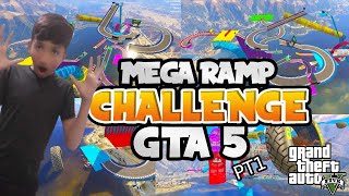 Gta 5; New Mega Ramp Impossible Challenge 🤯🤯Ii Part 1 Ii #Gta5 #Megaramp #Gameplay #Impossible