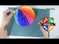 Bola de papel de colores | Técnica Nido de Abeja | Tutorial 4