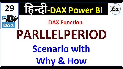 DAX ParllelPeriod | Power BI | HIndi