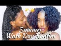 SUMMER WASH DAY ROUTINE - From Washing to Styling *DETAILED* | NATURAL HAIR