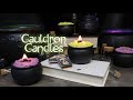 DIY Cauldron Candles : Halloween Candles : Wood Wick Candles : Potion Cauldron Prop