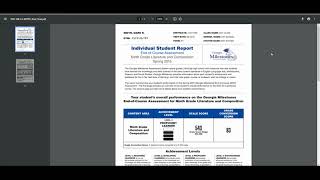 Accessing Georgia Milestones Individual Student Report