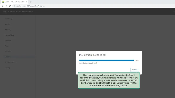 Using VAMI Update to VMware vCenter Server 7.0.0d resolves issue w/ 7.0.0c high CPU usage in VCSA VM