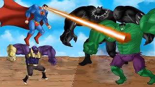 Rescue HULK & BLACK PANTHER  vs Evolution of COLOR SPIDER MAN : superheroes Cartoon