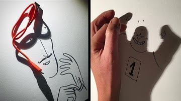 Shadow Art #2 | Top 30 Doodle Artist Turns Everyday Shadows into Whimsical Sketches | Keep Smile