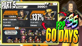 SS Reached & 130% Support Achieved on F2P Account in 60 Days - One Piece Bounty Rush