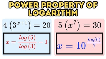 How to Solve Equations Using the Power Property of Logarithms