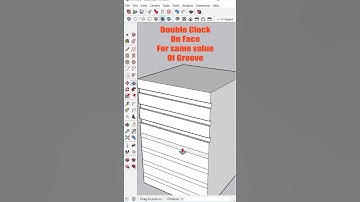 How To Make Grooves In SketchUp #shorts #sketchup #sketchuptutorial #sketchup3d