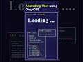 Animation text using only CSS #coding #webdevelopment #programming #webdesign #html #2025 #htmlpro