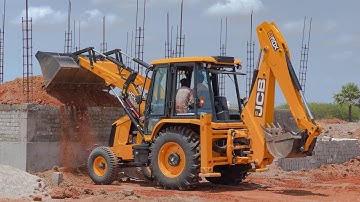 JCB 3DX New Building Foundation Sand Filling by Front Bucket in IRT Polytechnic | jcb video