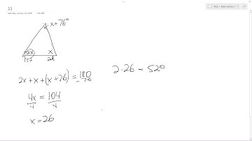 In a triangle, the measure of the first angle is twice the measure of the second angle.
