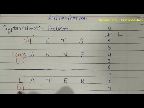 CryptArithmetic Problem in Artificial Intelligence | LETS + WAVE = LATER Solution | Pratiksha Jain
