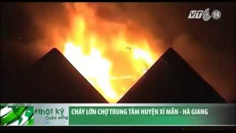 Cháy lớn tại chợ Cốc Pài, Xín Mần, Hà Giang