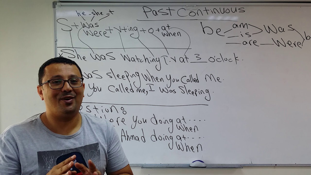 سلسلة (الماضي المستمر)past continuousالدرس رقم 65