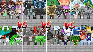 ALL MOD FAMILY CASTLES TOURNAMENT | Minecraft Mob Battle