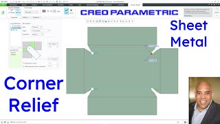 Creo Parametric  Sheet Metal  Corner Relief