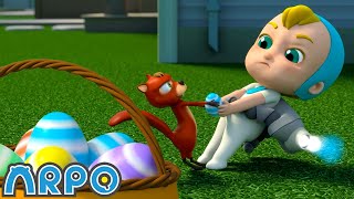 easter egg robot squirrel takeover arpo the robot funny kids cartoons full episode compilation