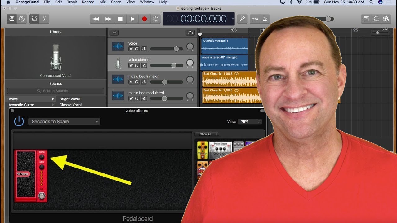 how to change pitch in garageband 10.1