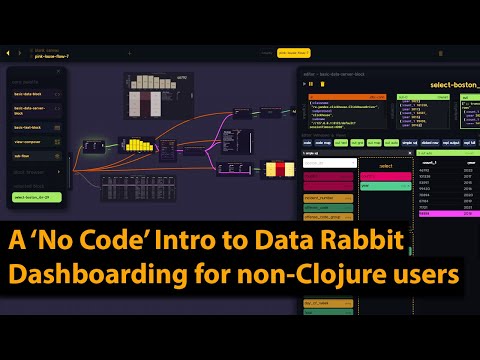 "No Code" Intro to Data Rabbit for Visualization &amp; Dashboarding (for non-Clojure peeps)