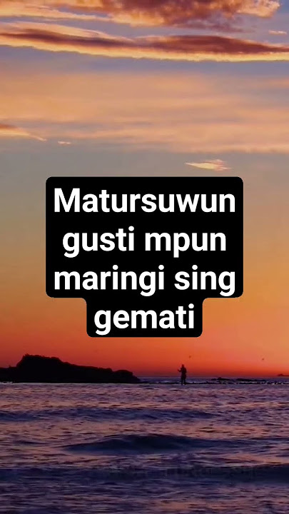 'Matursuwun Gusti mpun Maringi siang gemati...' Nemu - Happy Asmara