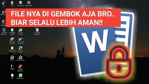 CARA MEMBUAT PASSWORD PADA FILE Word, Excel TERBARU 2021