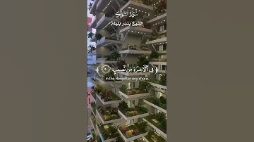 مَن كَانَ يُرِيدُ حَرْثَ الْآخِرَةِ نَزِدْ لَهُ فِي حَرْثِه_ تلاوة من سورة الشورى_الشيخ بندر بليلة