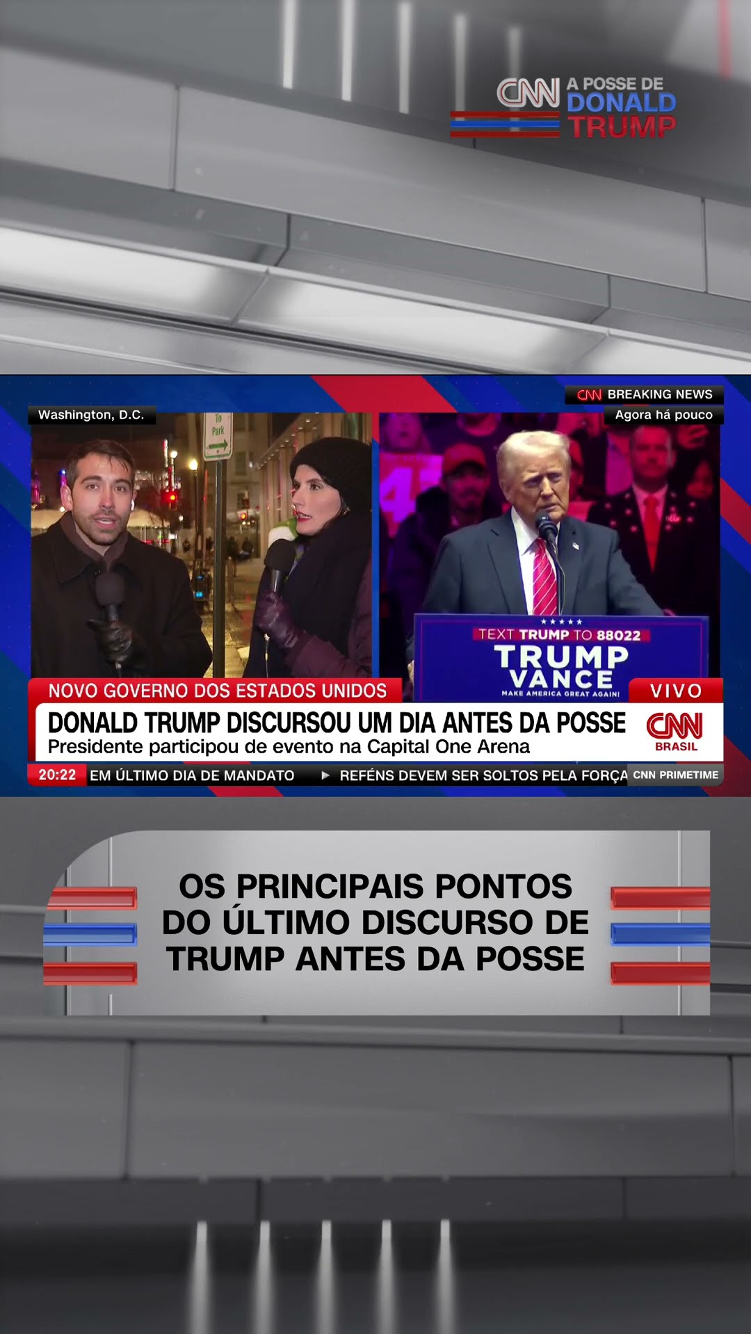 Trump: veja os principais pontos do último discurso do republicano antes da posse #Shorts