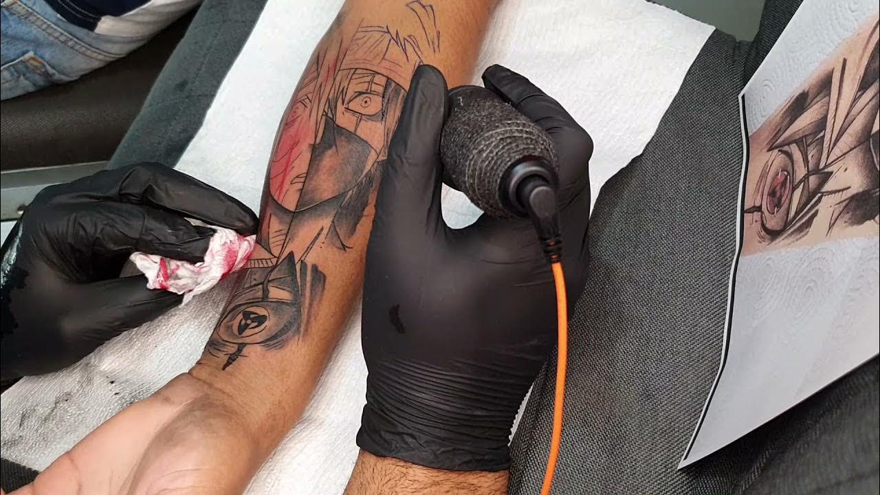 Anime Tattoo timelapse - OBITO E SHISUI (NARUTO SHIPPUDEN) 