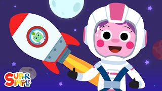 We're Going On A Rocket Ship | Kids Space Travel Song | Super Simple Songs screenshot 4