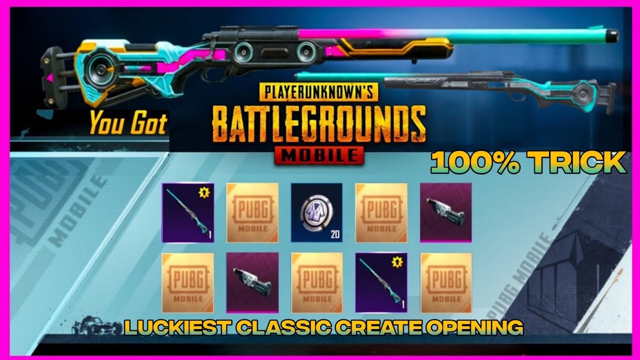 bgmi-new-classic-crate-opening-400-classic-crate-opening-upgradable-m24-100-working