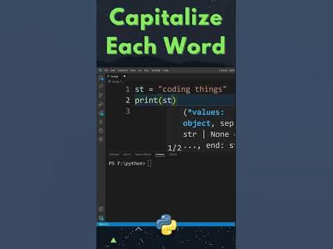 How to Capitalize The First Letter of Each Word of a String in Python ...
