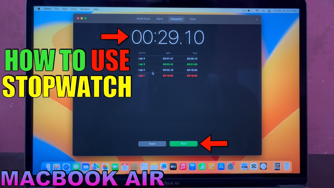 How to Use Stopwatch on MACBOOK - YouTube