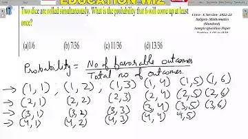 Two dice are rolled simultaneously. What is the probability that 6 will come up at least once?
