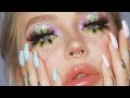 confetti eyes & freckles / full face makeup tutorial