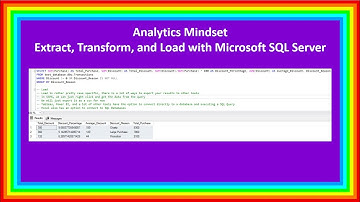 Extract, Transform, and Load With MS SQL Server
