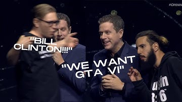 Random guys  invades Gamescom 2023 Opening Night Live asking for GTA VI and Bill Clinton 2023