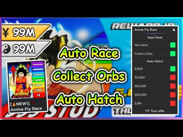 NEW] Roblox Anime Fly Race Script - Auto Farm