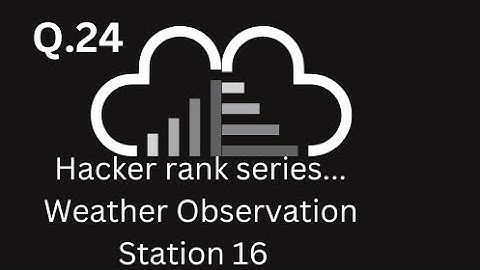 Hacker rank series... Weather Observation Station 16#mysql #sql