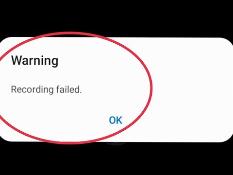 Problem || Warning Recording Failed Camera Not Working in Samsung Galaxy A30s