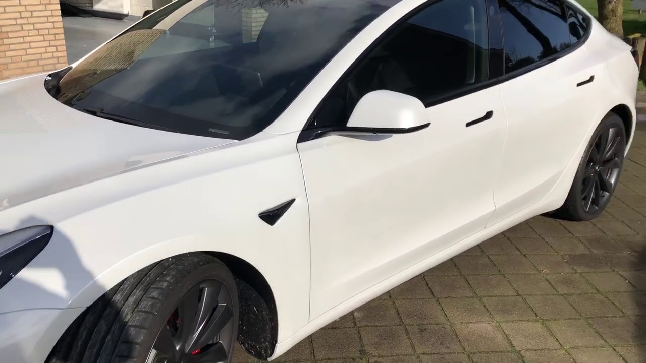 Tesla Model 3 Performance Alle Ramen Tinten En Chroom Zwart Maken Ontchromen Door Proautotint Youtube