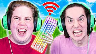 Trolling ANGRY Youtuber With a WIRELESS KEYBOARD!