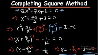 Completing the square method | practice questions