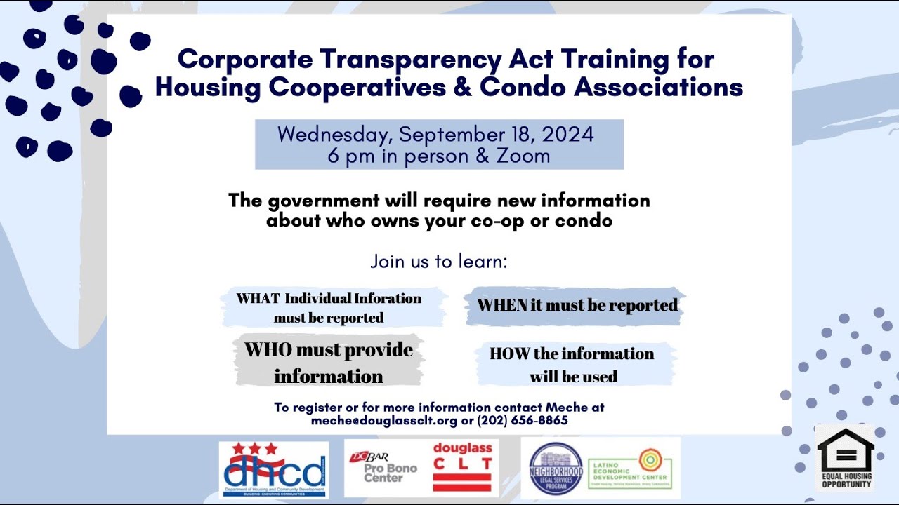 Corporate Transparency Act for Housing Cooperatives and Condo Associations
