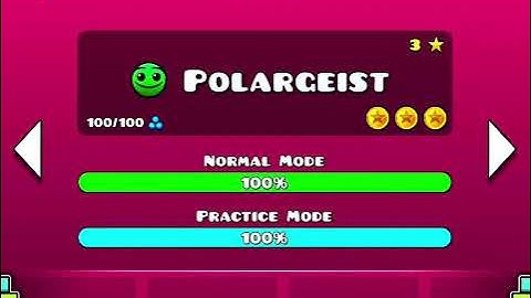 Geometry Dash Level 3 Polargeist Walkthrough (All Coins)