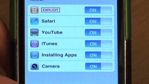 Setting iPhone Parental Controls
